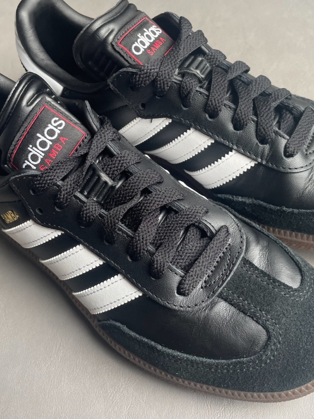 Adidas Samba Indoor Black White Gum Shoes M7/W8 Like New